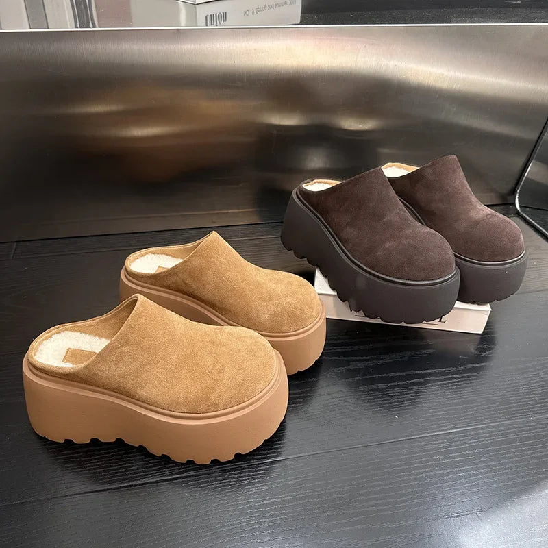KLUUGG® Platform Fleece Clogs.