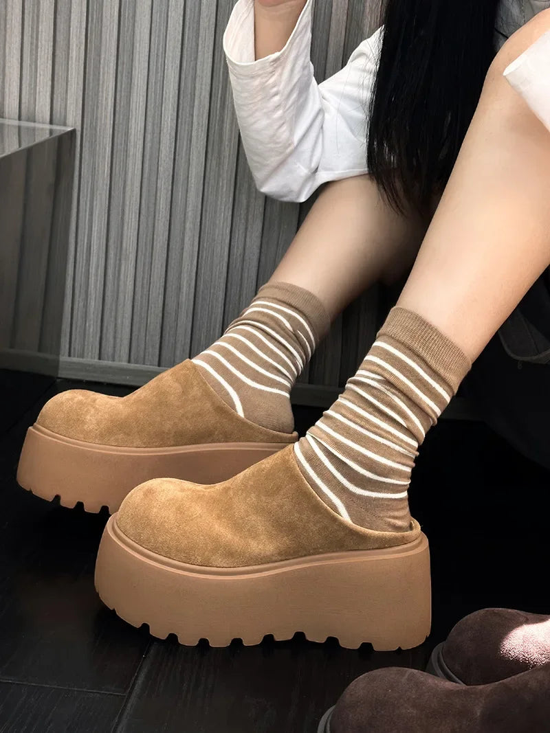 KLUUGG® Platform Fleece Clogs.